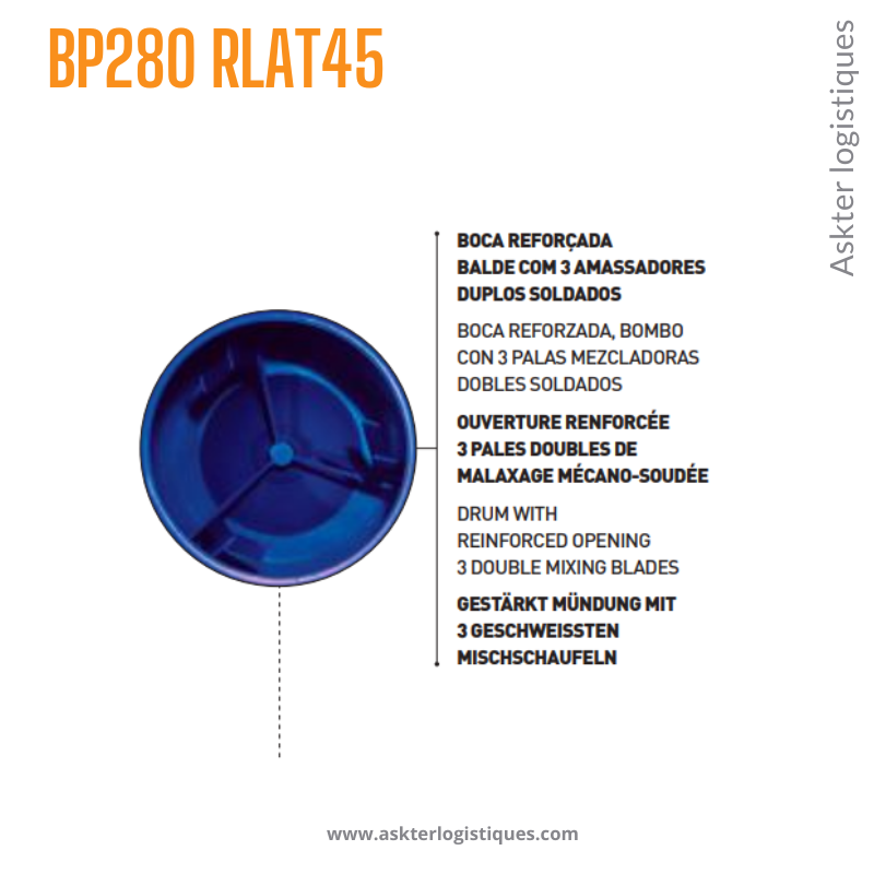 BP500 4R  - BÉTONNIÈRE PROFESSIONNEL TRACTABLE