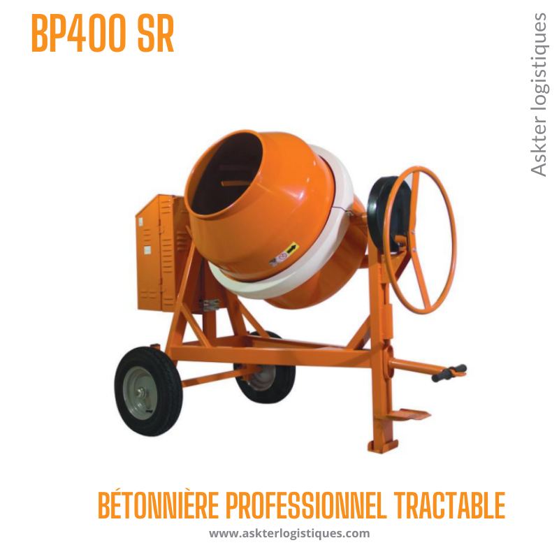 BP400 SR - BÉTONNIÈRE PROFESSIONNEL TRACTABLE