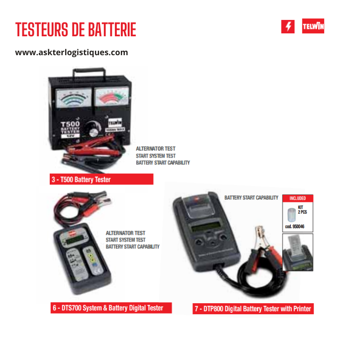 TESTEURS DE BATTERIE