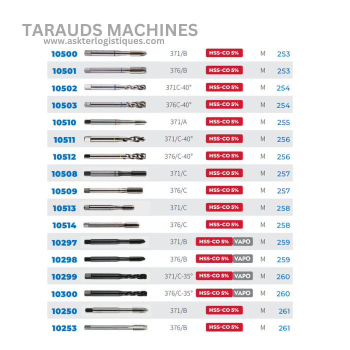 TARAUDS MACHINES