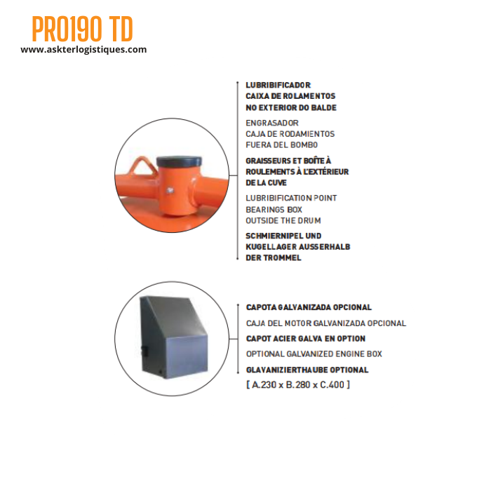 PRO190 TD - BÉTONNIÈRE PROFESSIONNEL FRÉNAGE PAR DISQUE