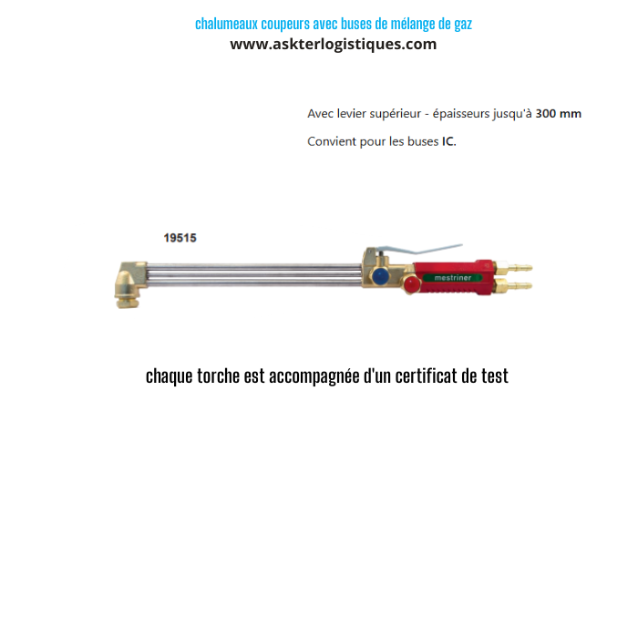 chalumeaux coupeurs avec buses de mélange de gaz