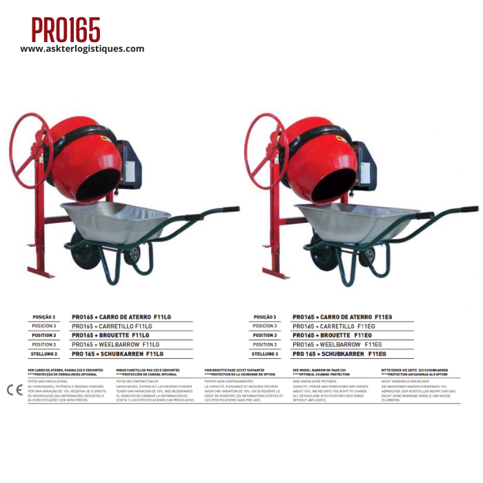 PRO165 - BÉTONNIÈRE PROFESSIONNEL