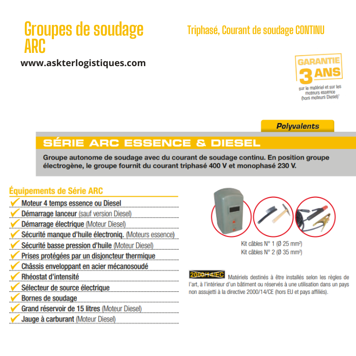 Groupes de soudage ARC