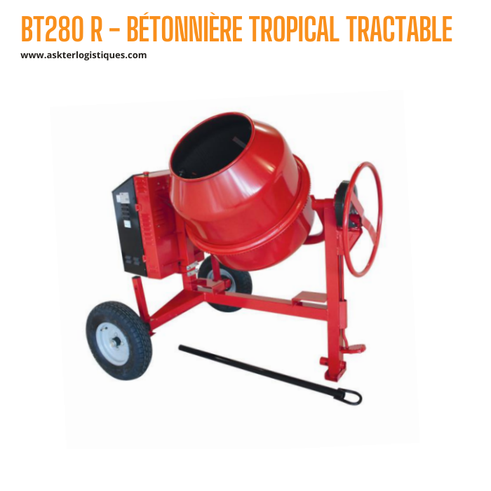 BT280 R - BÉTONNIÈRE TROPICAL TRACTABLE