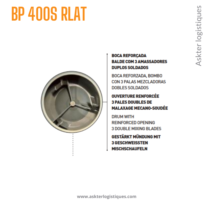 BP 400S RLAT - BÉTONNIÈRE SILENCIEUSE TRACTABLE