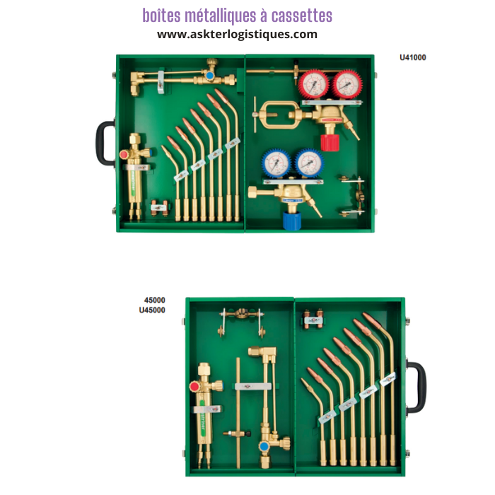 boîtes métalliques à cassettes