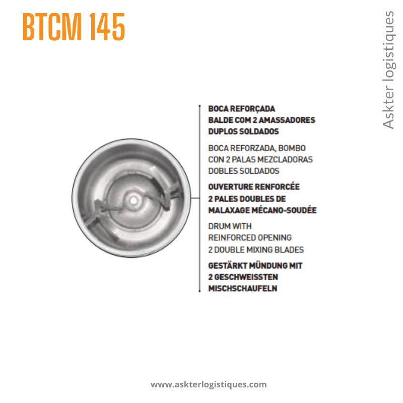 BTCM 145 - BÉTONNIÈRE GENRE BROUETTE