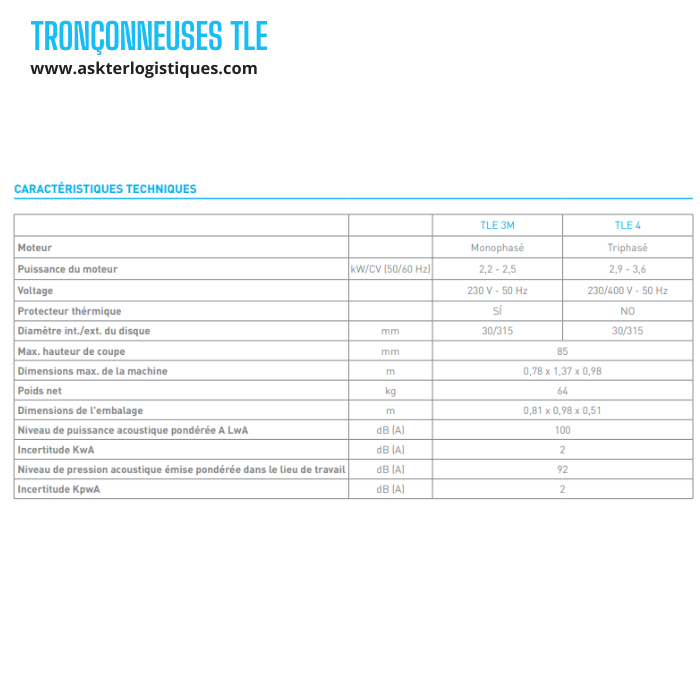 TRONÇONNEUSES TLE