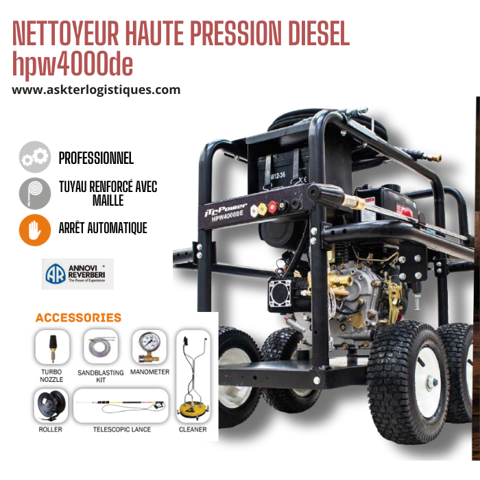 NETTOYEUR HAUTE PRESSION DIESEL hpw4000de