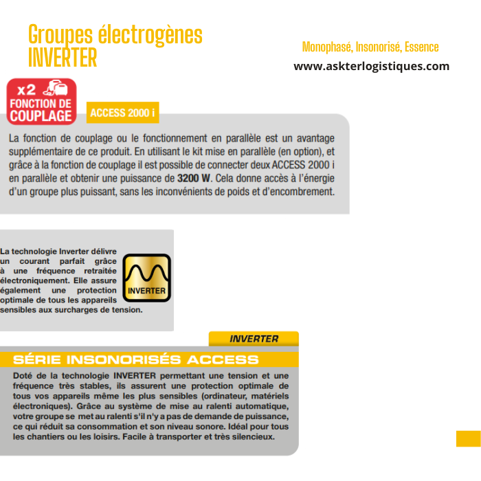 Groupes électrogènes INVERTER