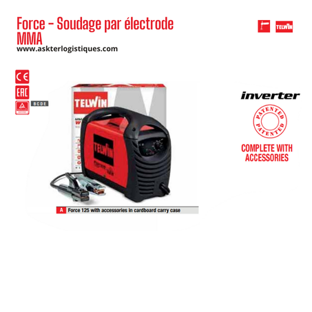 Force - Soudage par électrode MMA