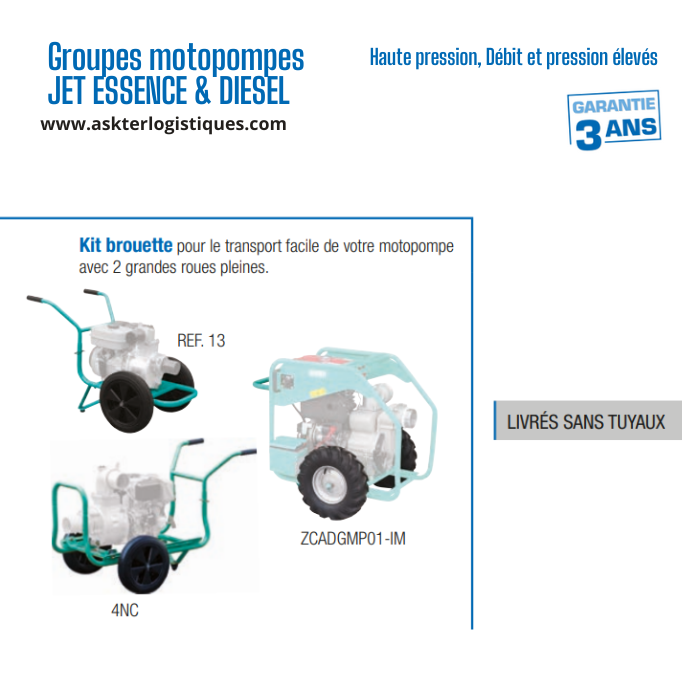 Groupes motopompes JET ESSENCE & DIESEL