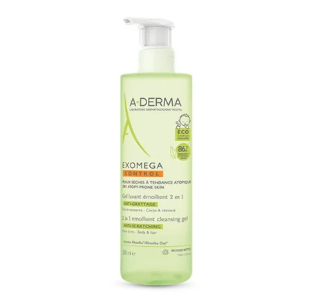 A derma Exomega Control Gel Lavant Emollient Corps Et Cheveux 500ml