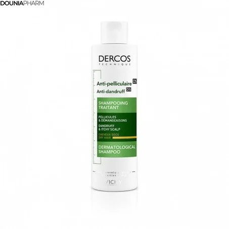 Vichy Dercos Shampooing Anti-Pelliculaire Traitant Cheveux Secs 200ml