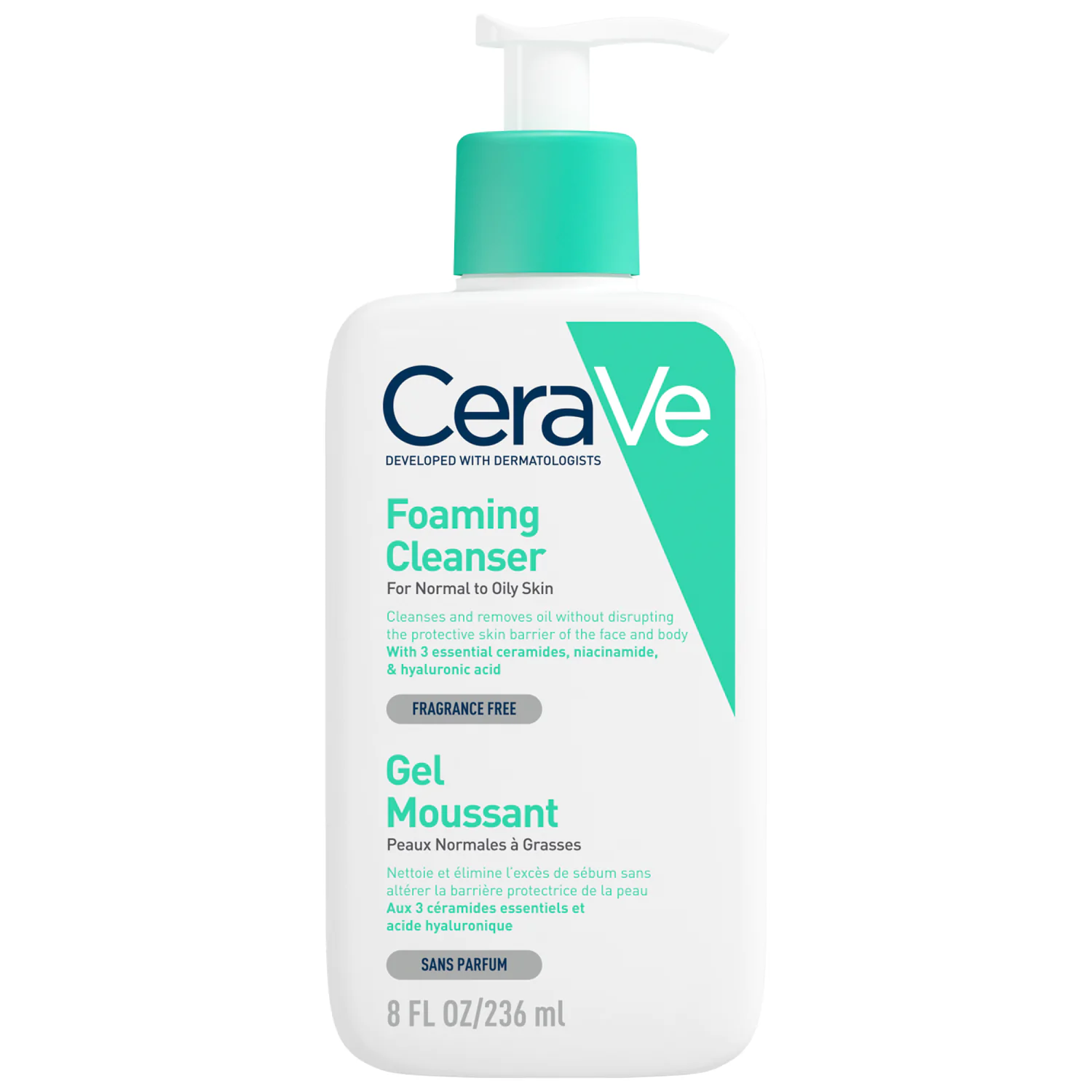 CeraVe- Gel moussant visage  - flacon de 236 ml