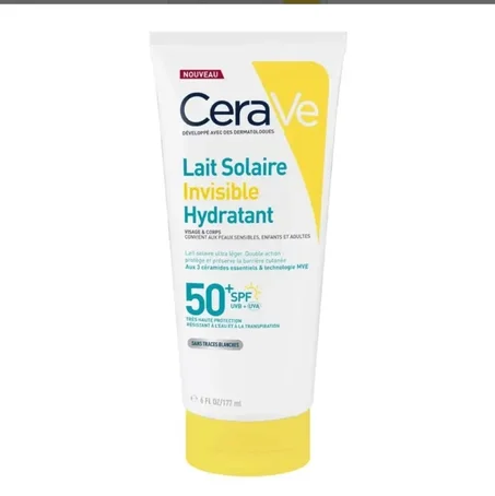 CeraVe Lait Solaire Invisible Hydratant SPF50+ Visage & Corps