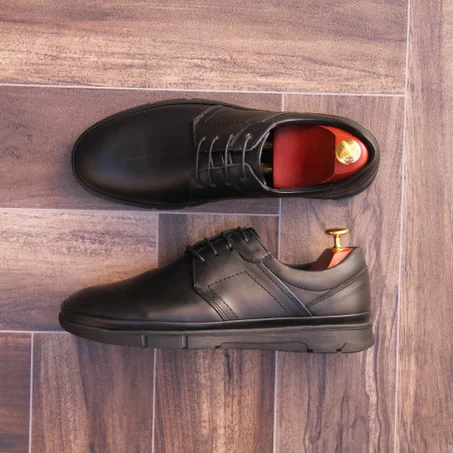 حذاء جلد اصلي  Cuir véritable avec lacet