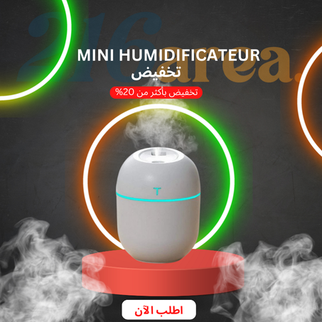 Mini Humidificateur Diffuseur avec Effets de Lumière Multicolores