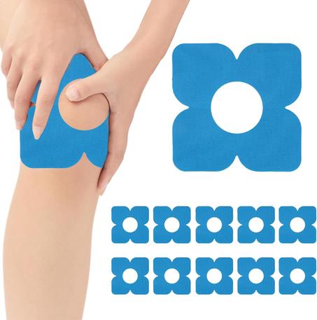 12 cintas de kinesiología para rodillas, cinta impermeable para rodilla, elástica, transpirable, precortada, cintas deportivas musculares, soporte de rodilla, cintas K precortadas, calcomanía