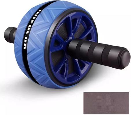 Rueda de rodillo abdominal y rodillera, equipo de entrenamiento de abdominales para entrenamiento de fuerza abdominal y central, ruedas de ejercicio para gimnasio en casa para mujeres y hombr