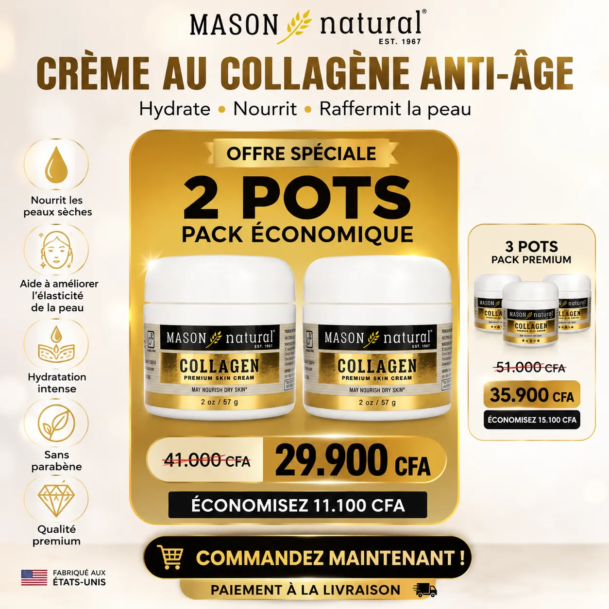 Crème au collagène anti âge