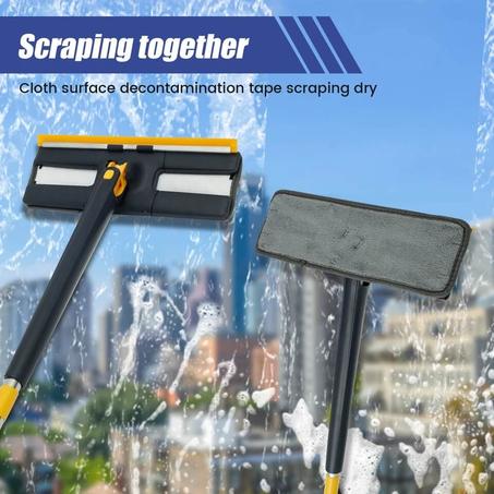 مكنسة أرضية 3 في 1 ذات مقبض طويل و رأس فرشاة دوارة 180 درجة