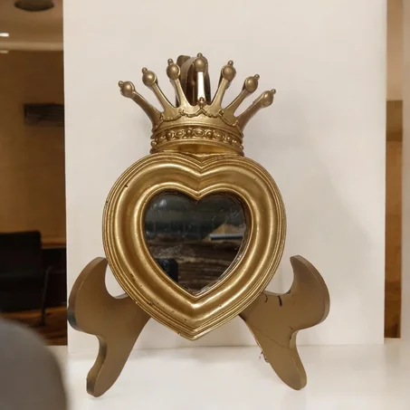 Miroir cœur avec support 17.5cm