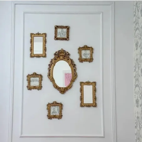Ensamble cadre ou miroirs 7 pieces style europeanne vintage