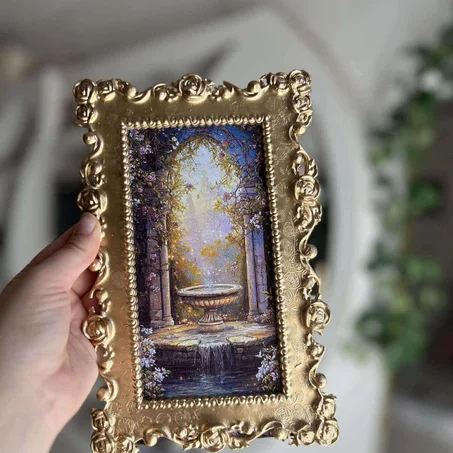 cadre photo style vintage double 24cm