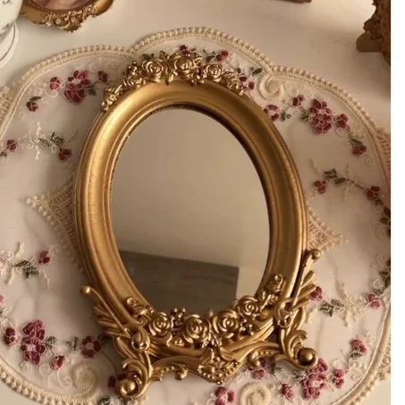 New Miroir fleurs vintage 25cm