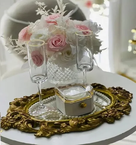 Plateau miroirs de luxe 40cm