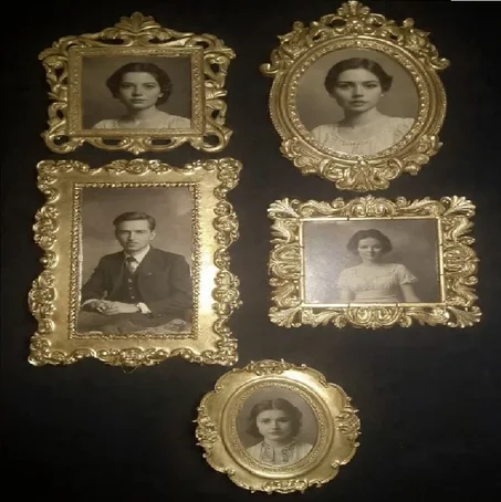 Ensamble cadres photos 5 pieces vintage