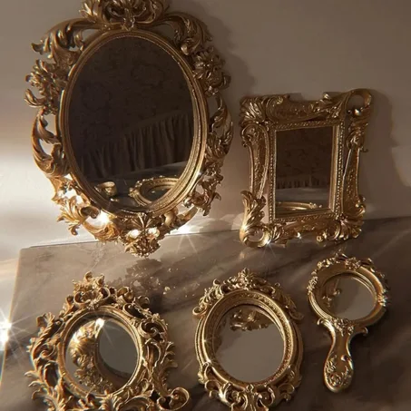 Pack 5 pieces miroirs style vintage european