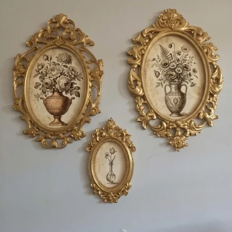 Ensamble 3 cadre photos style vintage europeanne