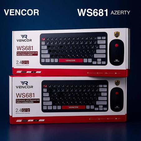 VENCOR WS681 – Combo Clavier & Souris Sans Fil 2.4GHz (AZERTY)