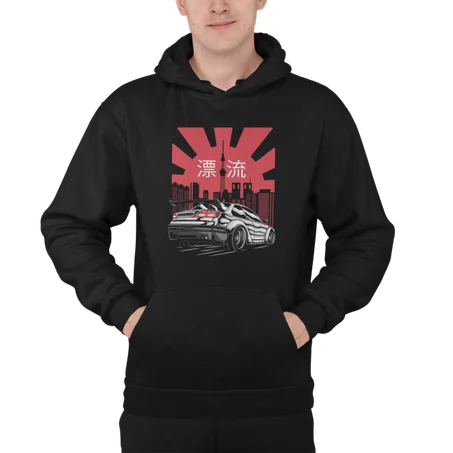 Tokyo Driftline Hoodie Noir - AD124