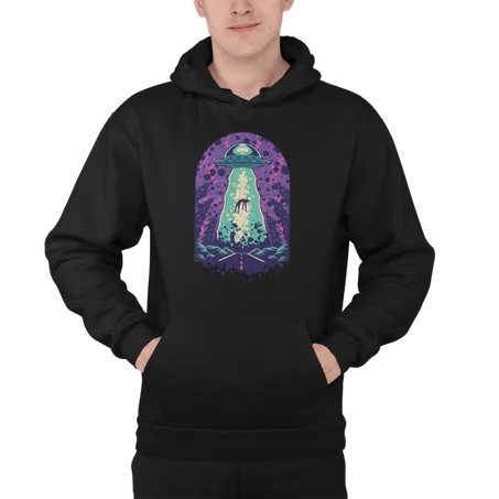 Alien Abduction Hoodie Noir - AD120