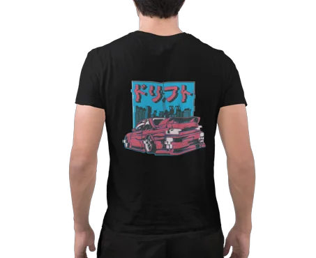 Tokyo Drift Glitch Tshirt Noir - AD134