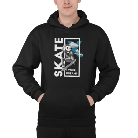 Dream Skater Hoodie Noir - AD104