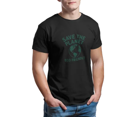 Save The Planet Tshirt Noir - AD113