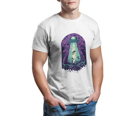 Alien Abduction Tshirt Blanc - AD120