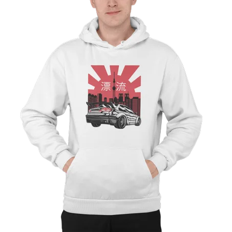 Tokyo Driftline Hoodie Blanc - AD124