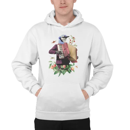 Fancy Bird Hoodie Blanc - AD121