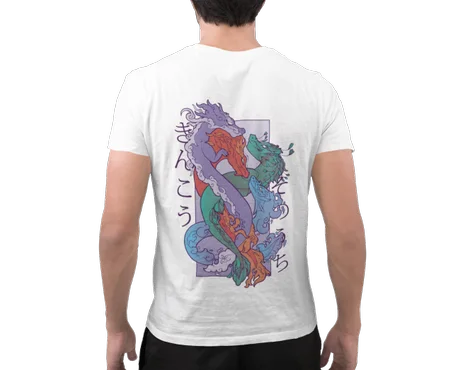 Draconic Balance Tshirt Blanc - AD123