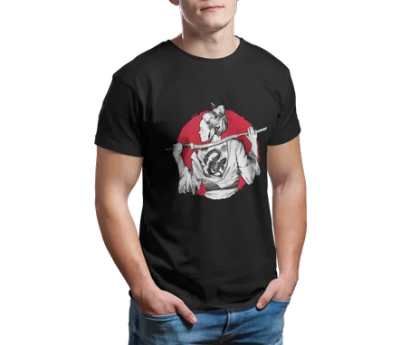 Edo Girl Tshirt Noir- AD108