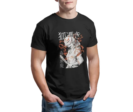 Fox Fire Warrior Tshirt Noir - AD139