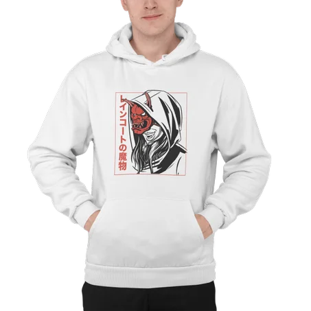 Blood Moon Girl Hoodie Blanc - AD119