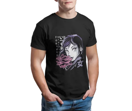 Eternal Bloom Tshirt Noir - AD130