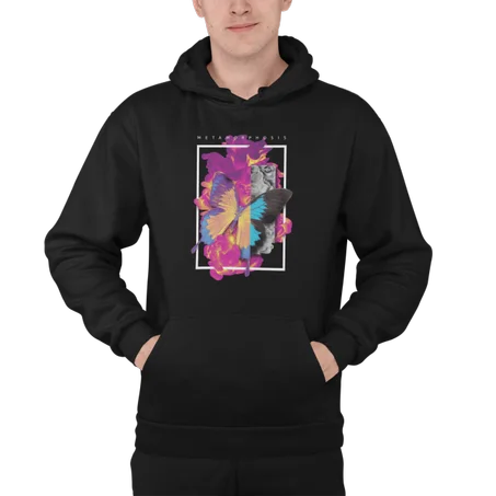 METAMORPHOSIS Hoodie Noir - AD129